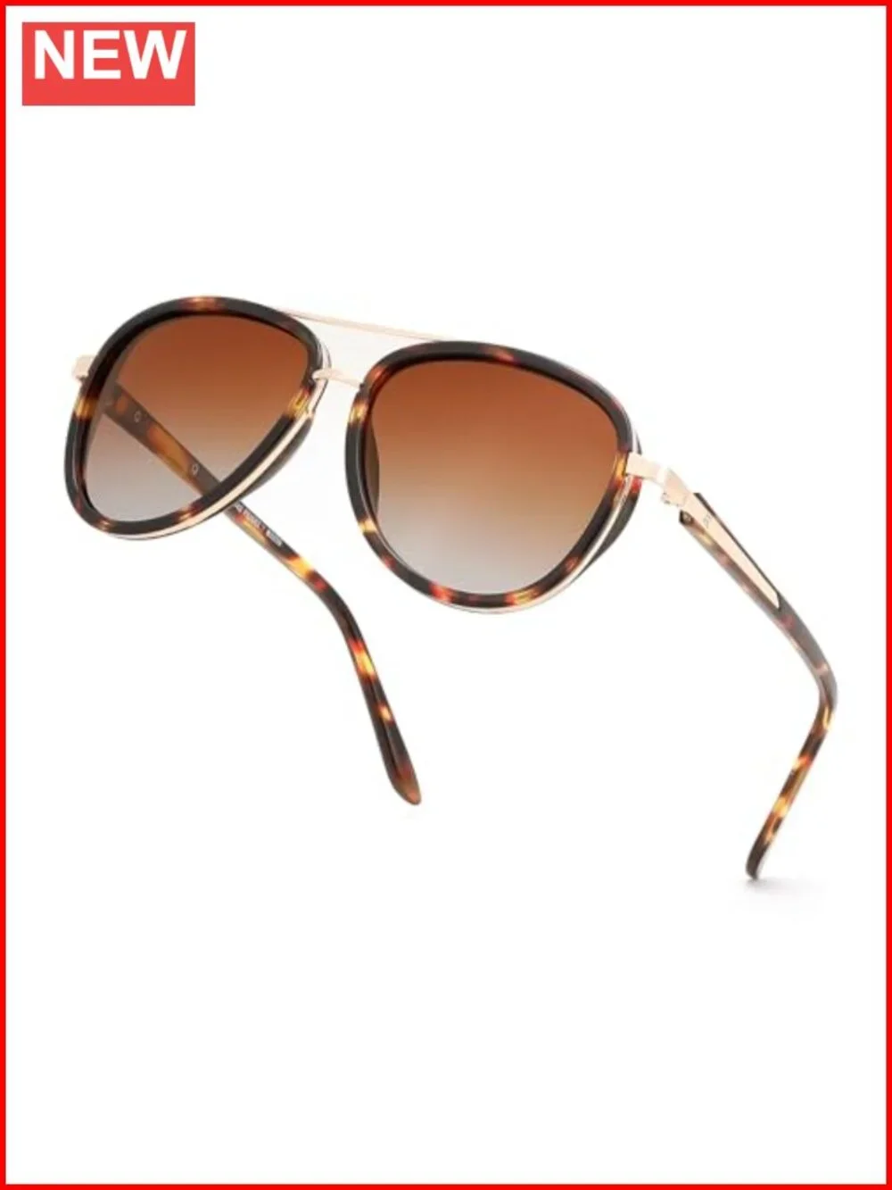 Retro Polarized Aviator Sunglasses Square Classic Style